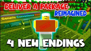 Deliver a package Reimagined  4 New Endings ROBLOX [upl. by Annirac]