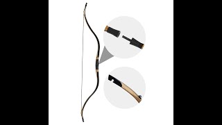 52” Archery Traditional Laminated Takedown Recurve Bow For Outdoor Hunting Target Practice 2050 lbs [upl. by Adiesirb]