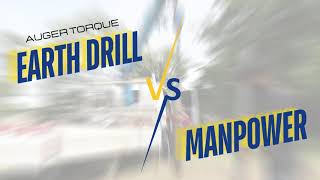 Auger Torque Earth Drill vs Manpower [upl. by Haiasi]