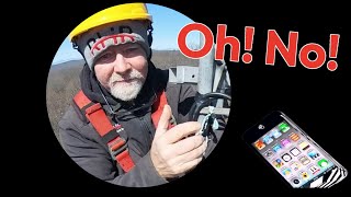 EPIC FAIL Watch An iPhone FALL 80 Feet Off Tower [upl. by Elleneg]