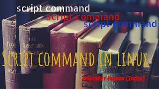 script command in unixlinux [upl. by Aicela]