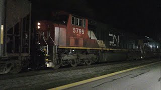 Quicks Shots of CSX M503 with CSX 3007 CSX 3121 and CN 5795 in Battle Ground Indiana [upl. by Hilarius]