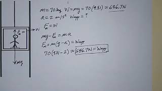 Apparent weight in a downward accelerating elevator dynamics [upl. by Olodort]