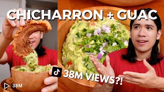 CHICHARRON amp GUACAMOLE 🐷🥑  ASMR Jujumao cooking  Viral food recipe [upl. by Delphina140]