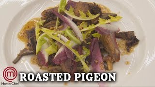 How To Make  Monica Galettis Pigeon With Chicory Dandelion and Mushrooms 🐦🍄  MasterChef UK [upl. by Bohman]