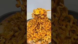 carbo buldak ramen on sweet potato pizza asmr koreanfood [upl. by Gilroy]