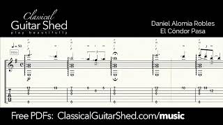 Robles El Condor Pasa  Free Classical Guitar Sheet Music [upl. by Suoivatram]