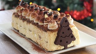 Recette de bûche de Noël tiramisu facile et inratable [upl. by Enajharas]