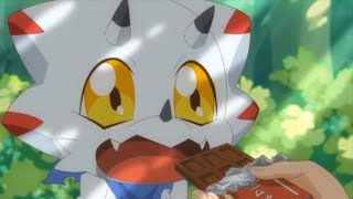 Food makes Gammamon happy😊  Digimon Ghost Game  episode 2 [upl. by Esylle420]