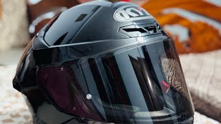 KYT Helmet unboxing  KYT TT course glossy black [upl. by Nora589]