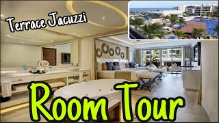 Hideaway At Royalton Riviera Cancun  Terrace Jacuzzi Suite Room Tour [upl. by Deckert]