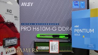 intel Pentium GOLD G7400 msi PRO H610MG DDR4 Kingston NV2 Everyday Speedrun Desktop PC Build [upl. by Kenwrick]