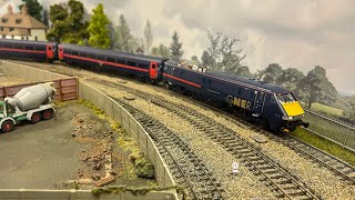 Hornby GNER class 91 2022 tooling running session [upl. by Namilus]