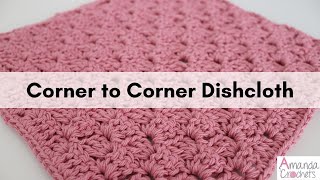 Corner to Corner Dishcloth  C2C Dishcloth  Easy Crochet Dishcloth Tutorial [upl. by Yztim231]