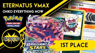 1st Place Eternatus VMAX Deck With Choice Belt From Brilliant Stars Is BUSTED Pokemon TCG [upl. by Ahseram869]