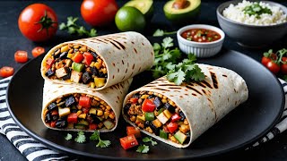 Mexican Veg Burritos Recipe  How To Make Burrito  Homemade Burritos Recipe [upl. by Halfon]