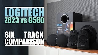 Logitech G560 vs Logitech Z623  6Track Comparison [upl. by Libbey315]