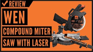 WEN MM1011 15Amp 10quot Single Bevel Compact Sliding Compound Miter Saw with Laser Review [upl. by Anaidni781]