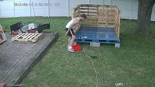 DIY Pallet Summer House Build  Pallet Shed  Man Cave [upl. by Sedinoel]