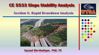 Slope Stability Analysis Rapid Drawdown [upl. by Ytsihc]