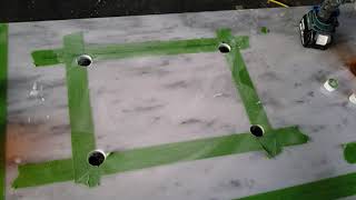 DIY Undermount sink cut out  marble granite stone [upl. by Aletha]