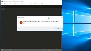 FileNotFound Error 2 sublime python [upl. by Eejan]