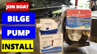 BILGE PUMP Install Complete StepByStep Jon Boat To Bass Boat Conversion Lowe 1448 [upl. by Roana]