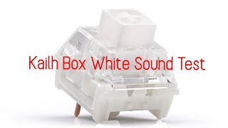 Kailh Box White Switches Sound Test [upl. by Sebbie952]