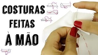 7 Pontos Mais Usados na Costura Feita à Mão [upl. by Linsk636]