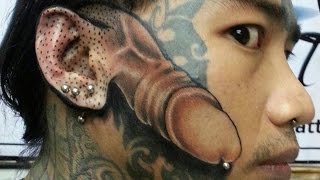 15 Craziest Face Tattoos [upl. by Edeline]