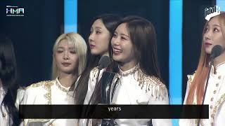 DREAMCATCHERS SPEECH WINNING THE GLOBAL ARTIST AWARD AT HANTEO MUSIC AWARDS 2022 [upl. by Yentnuoc943]