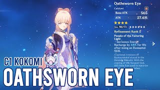 C1 Kokomi DPS Oathsworn Eye Solo Quick Showcase  Genshin Impact [upl. by Esom]