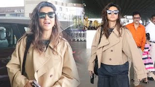 Shibani Dandekar Spotted At Mumbai Airport [upl. by Sassan174]