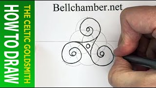 How To Draw Celtic Patterns 182  Triskele of Amfreville  2 of 3 [upl. by Anirda]