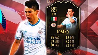 SIF LOZANO 85 THIS CARD IS OVERPOWERED FIFA 19 ULTIMATE TEAM [upl. by Bessy505]