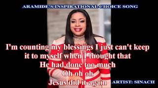 HE DID IT AGAIN Lyrics Sinach [upl. by Amaral]