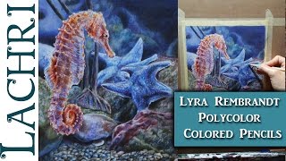 Lyra Polycolor Colored Pencil Review and seahorse demo w Lachri [upl. by Cordalia]