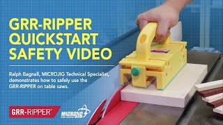 GRRRIPPER QuickStart Table Saw Safety Video by MICROJIG [upl. by Atterol]