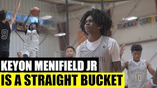 Washington University Commit Keyon Menifield Is a BUCKET  EYBL LEADING SCORER  Vegas Highlights [upl. by Kcirdek943]