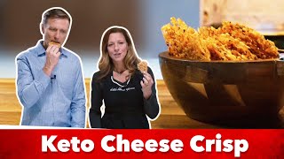 2 Minute Keto Cheese Crisps Recipe  Karen and Eric Berg [upl. by Far]