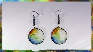 Translucent Rice Paper Hoop Earrings Jewelry Design [upl. by Nonaihr209]