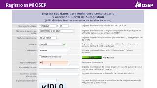 Mi OSEP tutorial para registro de usuario y contraseña [upl. by Aroz795]