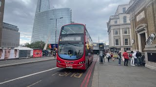 Journey on HV188  149 to Edmonton Green BG14OOA  London BridgeLiverpool Street station [upl. by Aizti]