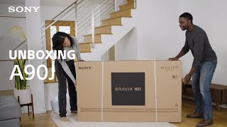 Unboxing Sony BRAVIA® XR MASTER Series A90J TV [upl. by Miquela]