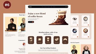 Responsive Coffee Shop Web Design Part 6 Team Section  HTML CSS JS Tutorial [upl. by Gavriella]