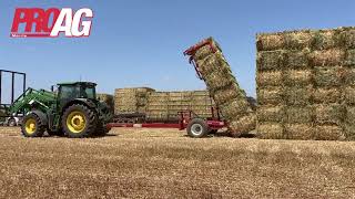 Morris Pro Ag HD4SR Bale stacker at work Australia [upl. by Secnarfyram]