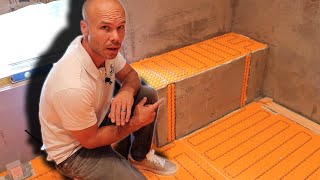 HEATED FLOOR IN SHOWER  How To Install SCHLUTER DITRAHEAT [upl. by Notsyrb707]