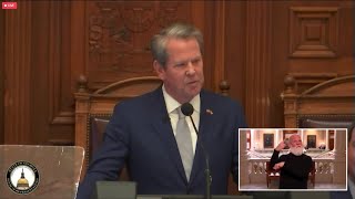 Georgia Gov Brian Kemp delivers 2024 State of the State Address [upl. by Rettke926]