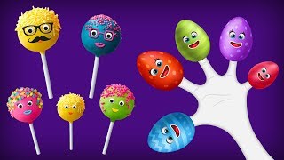 Fun Cake Pop Finger Family Play with Surprise Eggs [upl. by Laubin]