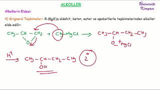 ORGANİK KİMYA  ALKOLLER  ALKOLLERİN ELDESİ [upl. by Nahtanohj]